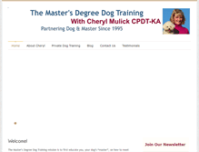 Tablet Screenshot of mastersdegreedogtraining.com